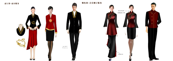 昆明酒店工作服定做厂家,餐饮工作服,保洁工作服,保安工作服.jpg